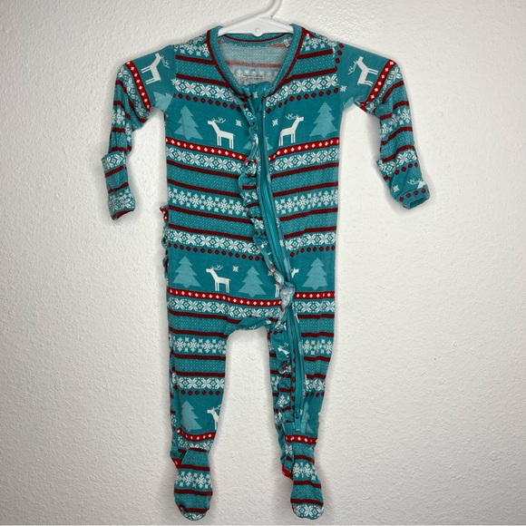 posh peanut bamboo footie zipper onesie - Picture 1 of 2